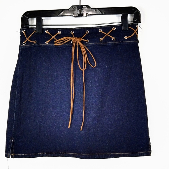 SOLD!!!!Vintage Cello Jean Mini Skirt Size Small - Picture 15 of 15
